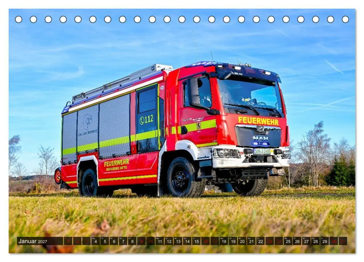 Bild: 9783594359884 | 112 Fahrzeuge der Feuerwehr (Tischkalender 2027 DIN A5 quer),...