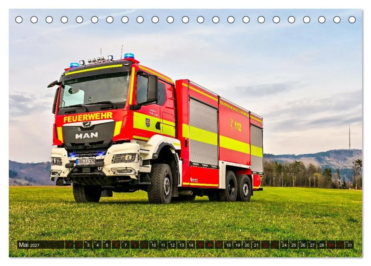 Bild: 9783594359884 | 112 Fahrzeuge der Feuerwehr (Tischkalender 2027 DIN A5 quer),...