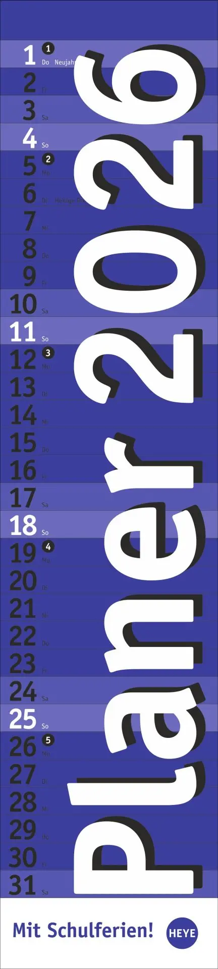 Cover: 9783756409884 | Langplaner, blau 2026 | Heye | Kalender | Bürokalender Heye | 13 S.