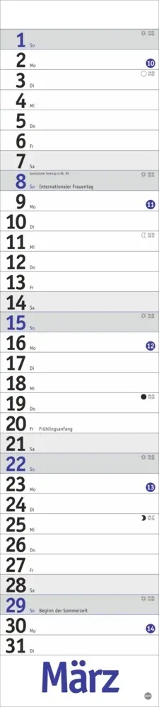 Bild: 9783756409884 | Langplaner, blau 2026 | Heye | Kalender | Bürokalender Heye | 13 S.