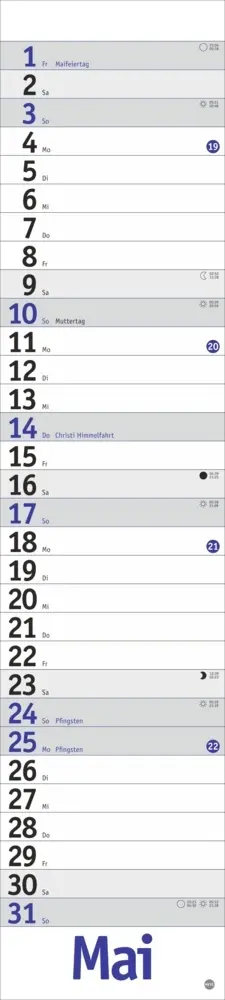 Bild: 9783756409884 | Langplaner, blau 2026 | Heye | Kalender | Bürokalender Heye | 13 S.