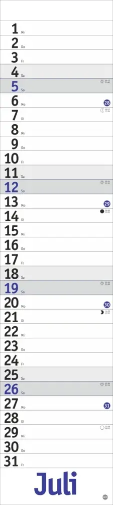 Bild: 9783756409884 | Langplaner, blau 2026 | Heye | Kalender | Bürokalender Heye | 13 S.