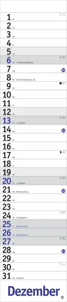 Bild: 9783756409884 | Langplaner, blau 2026 | Heye | Kalender | Bürokalender Heye | 13 S.