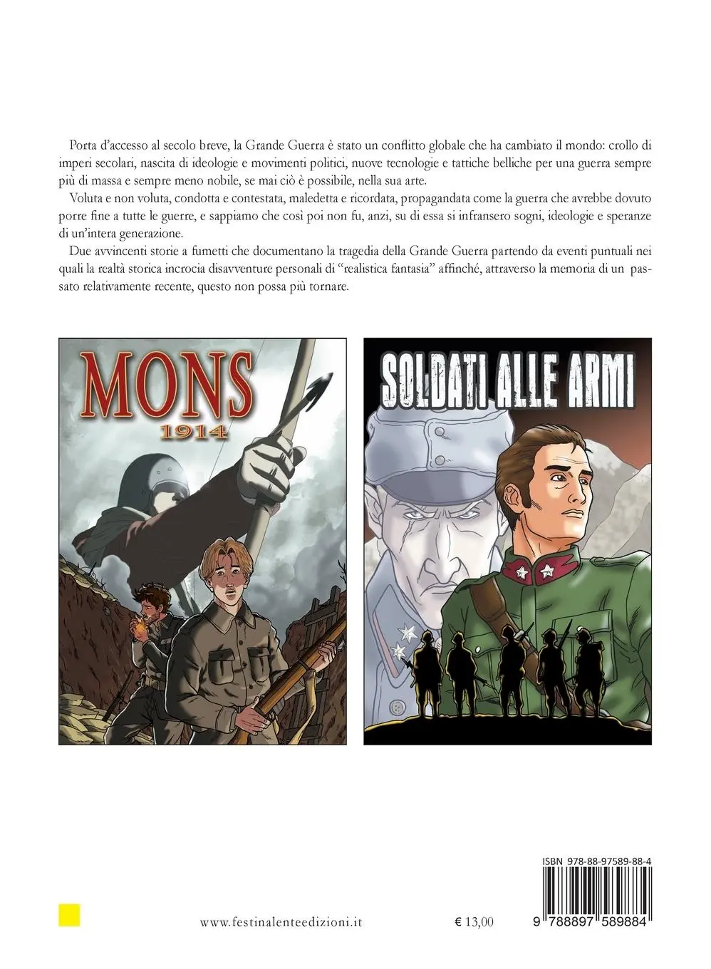 Rückseite: 9788897589884 | Soldati alle armi | Mons 1914 | Alessandro Gangarella (u. a.) | Buch