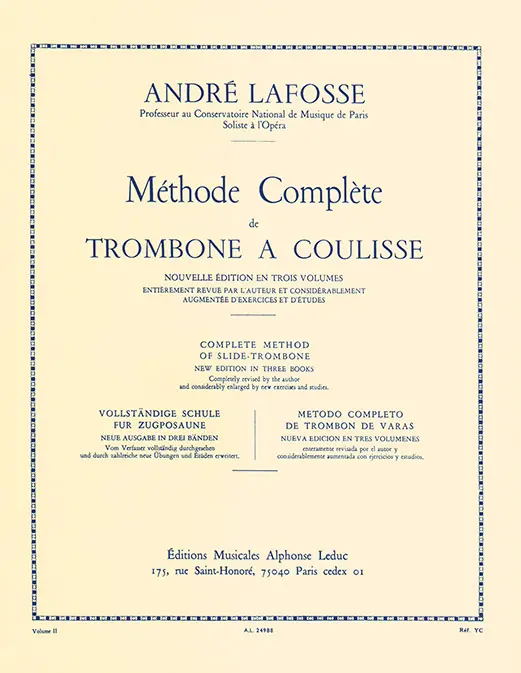 Cover: 9790046249884 | Méthode complète vol.2 (fr/en/dt/span) de trombone a coulisse | Buch