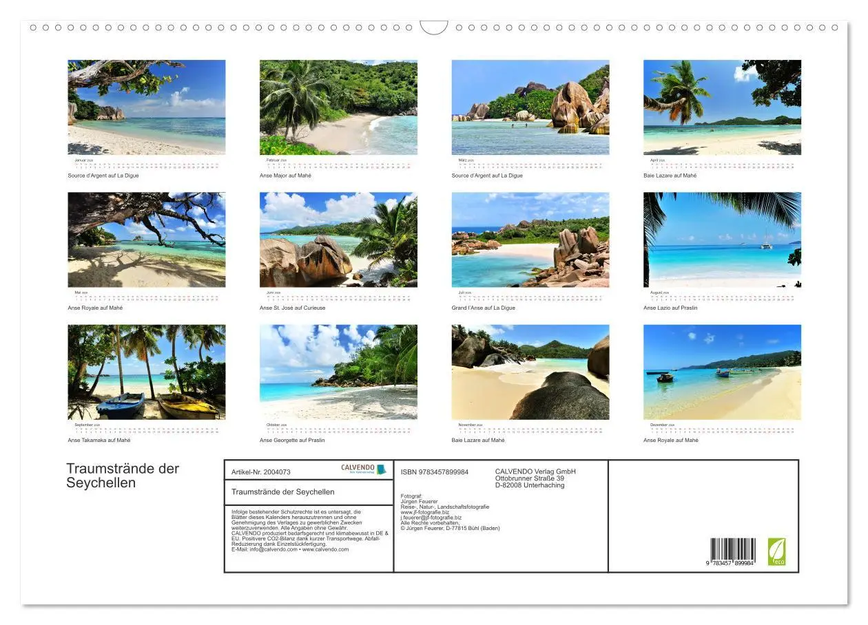 Bild: 9783457899984 | Traumstrände der Seychellen (Wandkalender 2026 DIN A2 quer),...