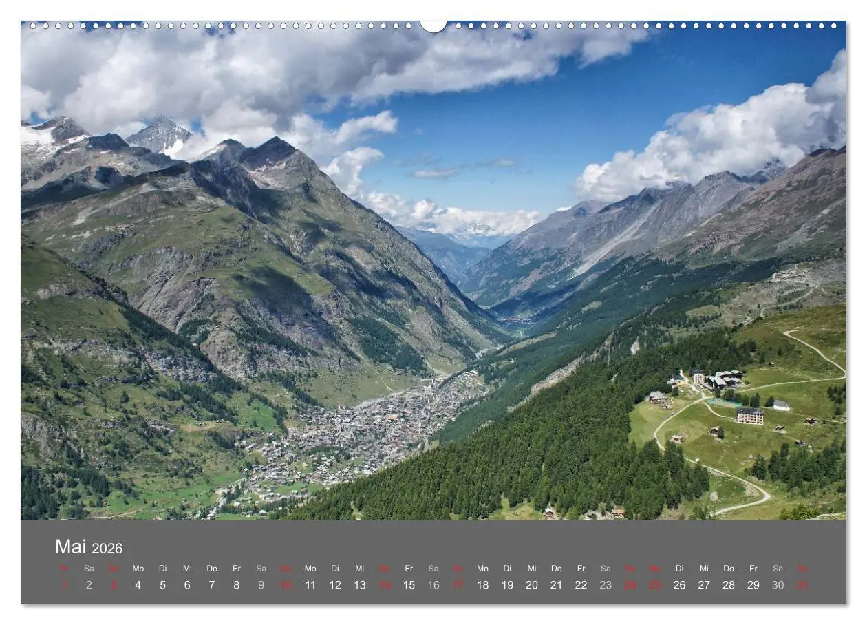 Bild: 9783516059984 | Wallis. Perle der Schweiz (Wandkalender 2026 DIN A2 quer), CALVENDO...