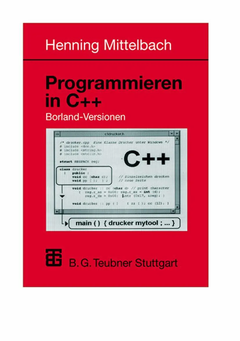 Cover: 9783519029984 | Programmieren in C++ Borland-Versionen | Ein Lehr- und Übungsbuch