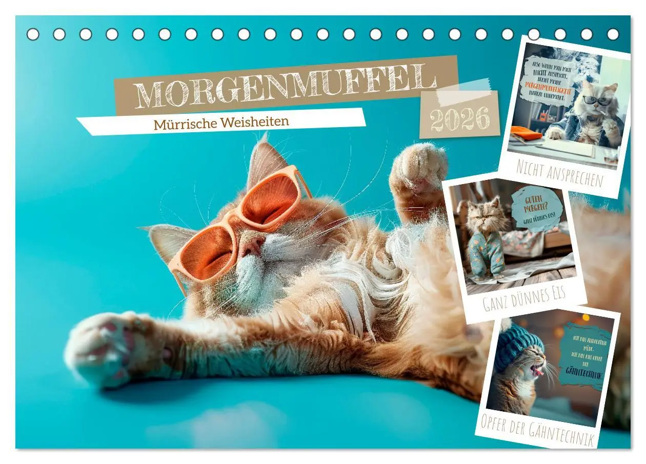 Cover: 9783457390085 | MORGENMUFFEL Mürrische Weisheiten (Tischkalender 2026 DIN A5 quer),...