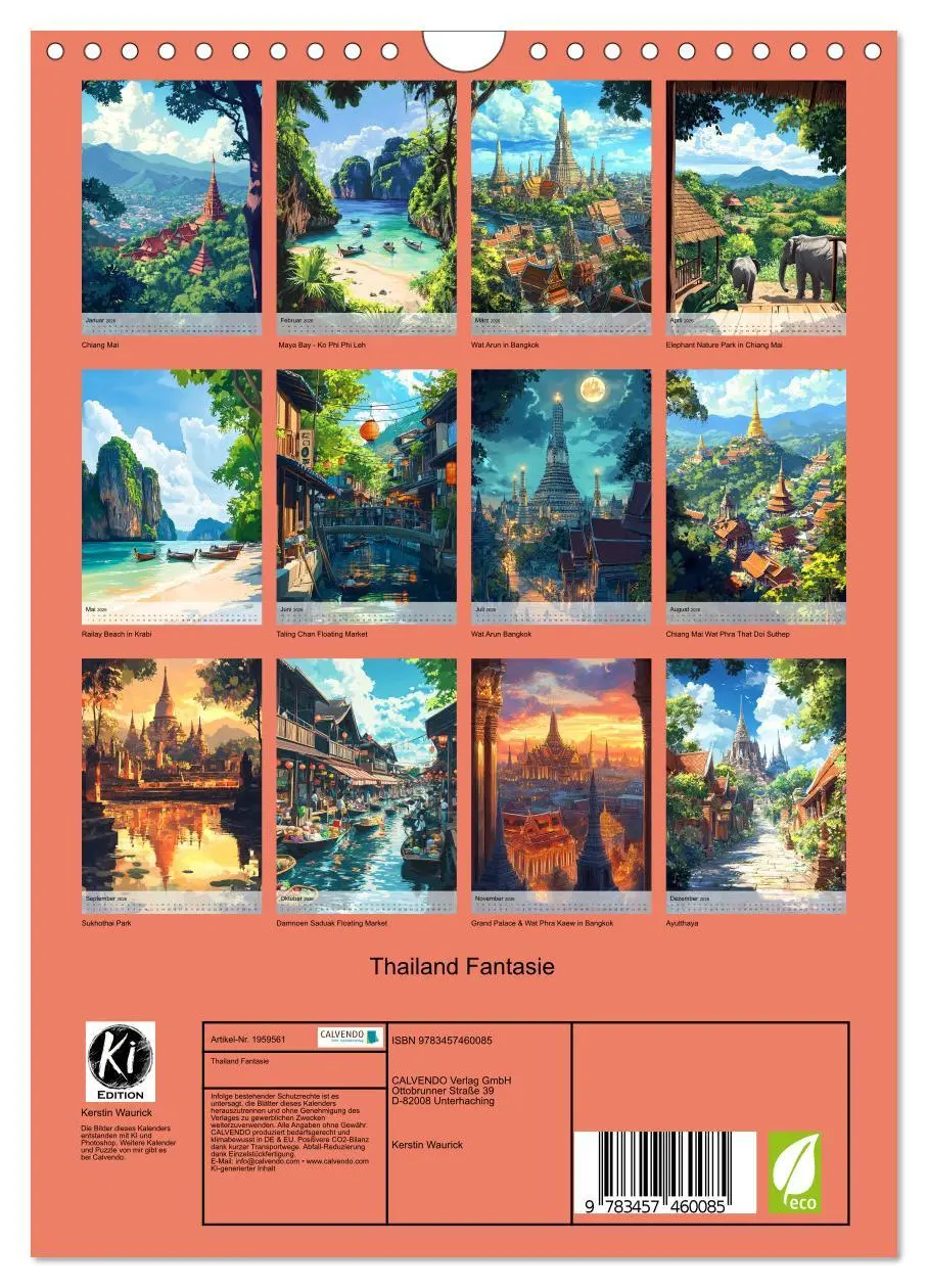 Bild: 9783457460085 | Thailand Fantasie (Wandkalender 2026 DIN A4 hoch), CALVENDO...