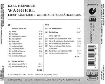 Bild: 4010072880185 | Karl Heinrich Waggerl liest sämtliche Weihnachtserzählungen, 2...