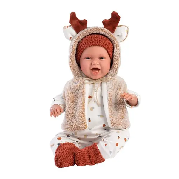 Cover: 8426265740185 | Babypuppe Mimi mit Kapuzenweste 42cm | 1074018 | LLORENS
