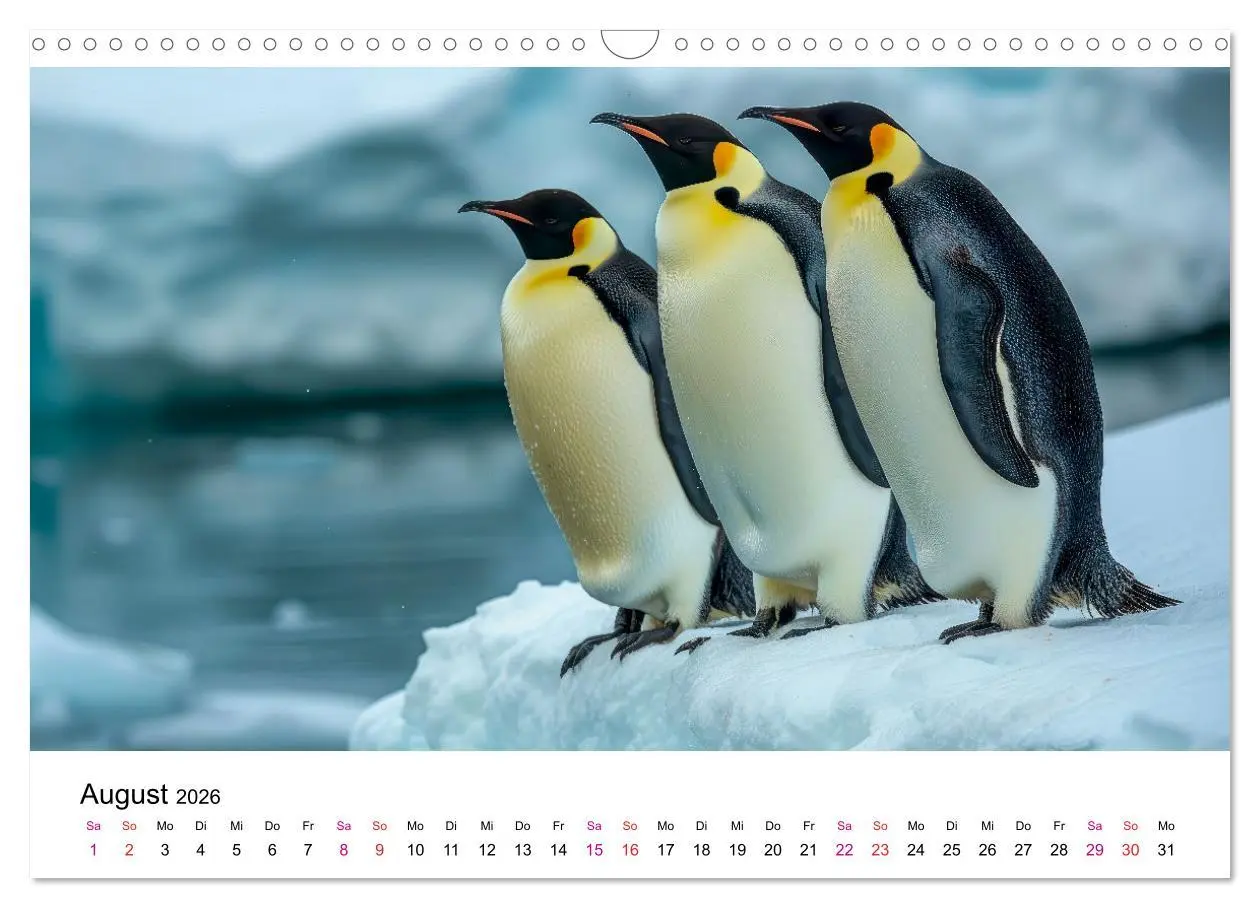 Bild: 9783457380185 | Maritim pur - Pinguine (Wandkalender 2026 DIN A3 quer), CALVENDO...