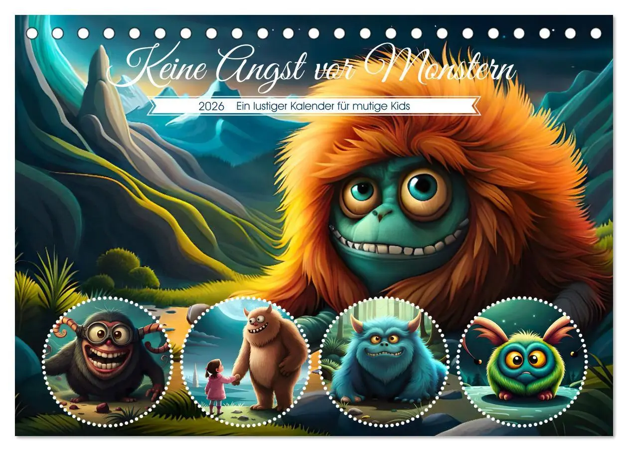 Cover: 9783457520185 | Keine Angst vor Monstern (Tischkalender 2026 DIN A5 quer), CALVENDO...
