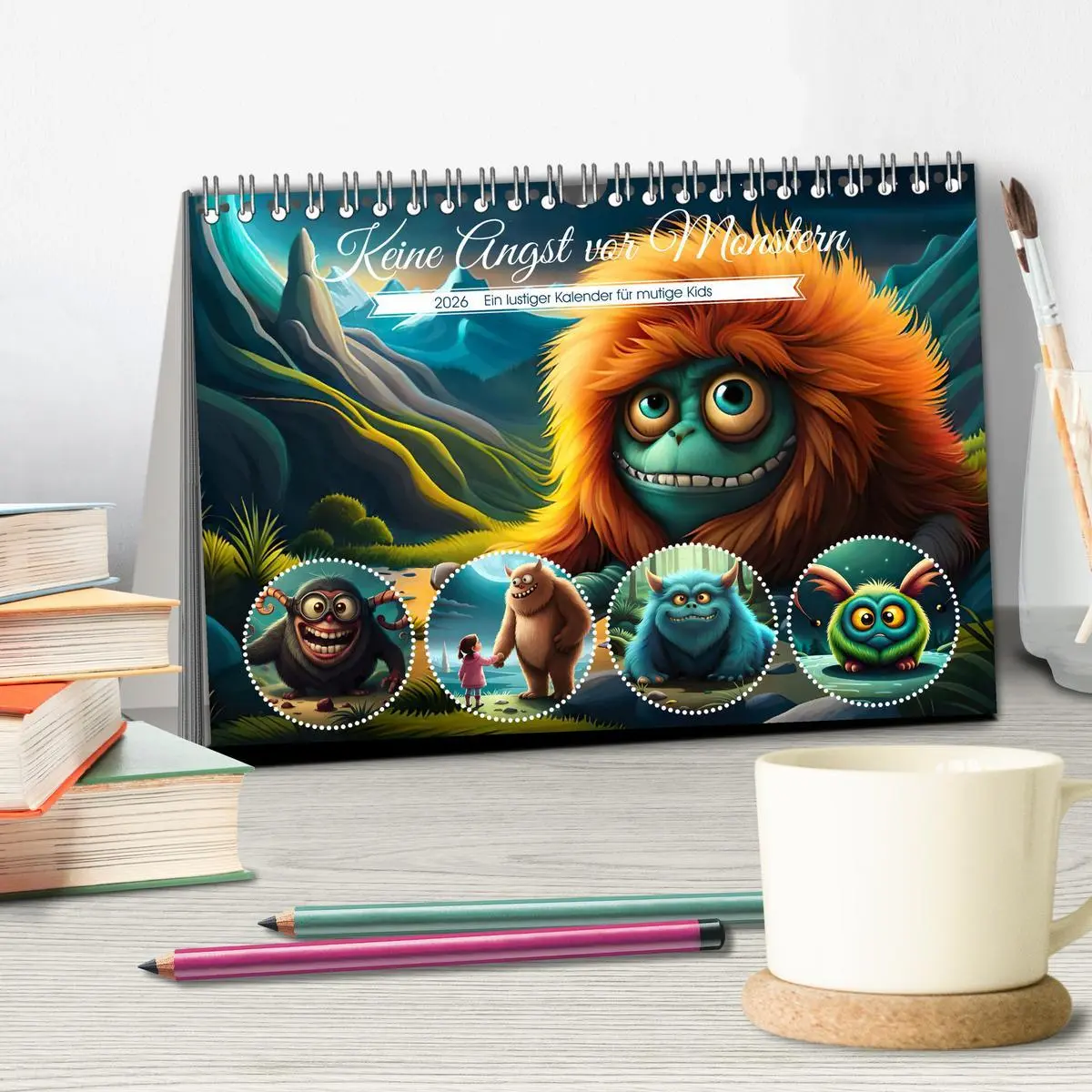 Bild: 9783457520185 | Keine Angst vor Monstern (Tischkalender 2026 DIN A5 quer), CALVENDO...