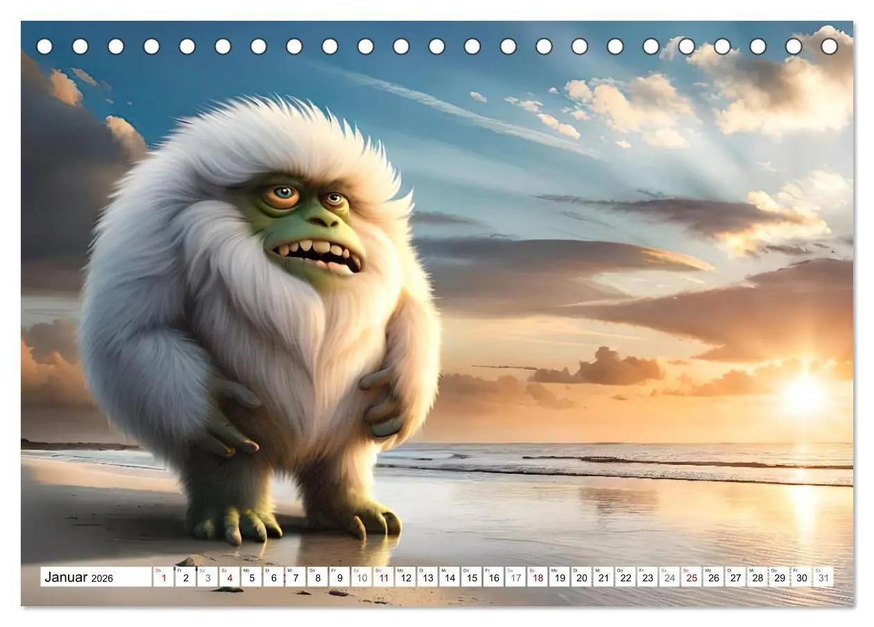 Bild: 9783457520185 | Keine Angst vor Monstern (Tischkalender 2026 DIN A5 quer), CALVENDO...