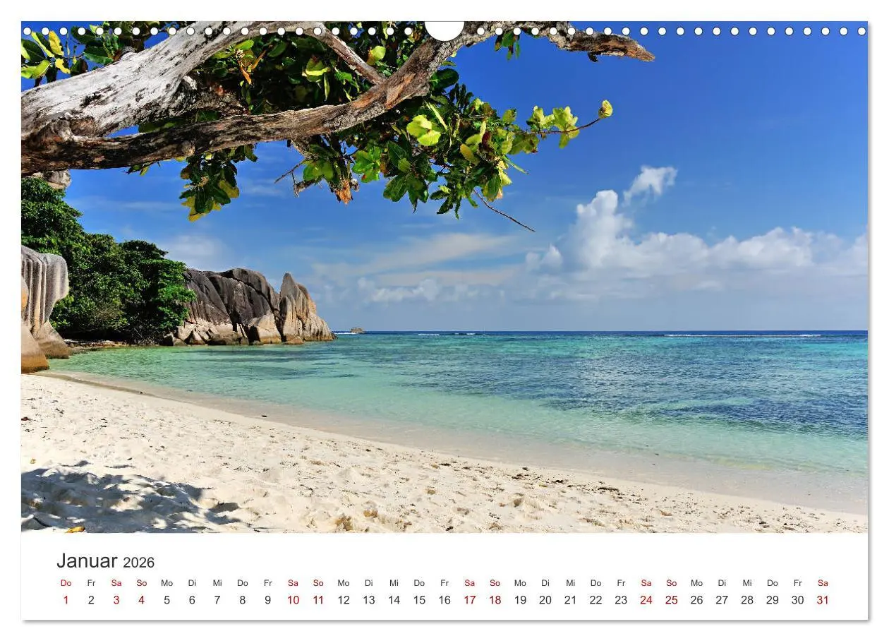 Bild: 9783457900185 | Traumstrände der Seychellen (Wandkalender 2026 DIN A3 quer),...