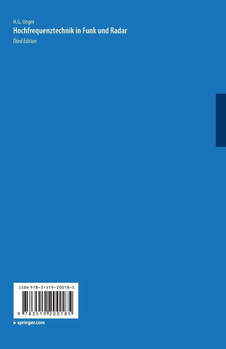 Rückseite: 9783519200185 | Hochfrequenztechnik in Funk und Radar | Hans-George Unger | Buch