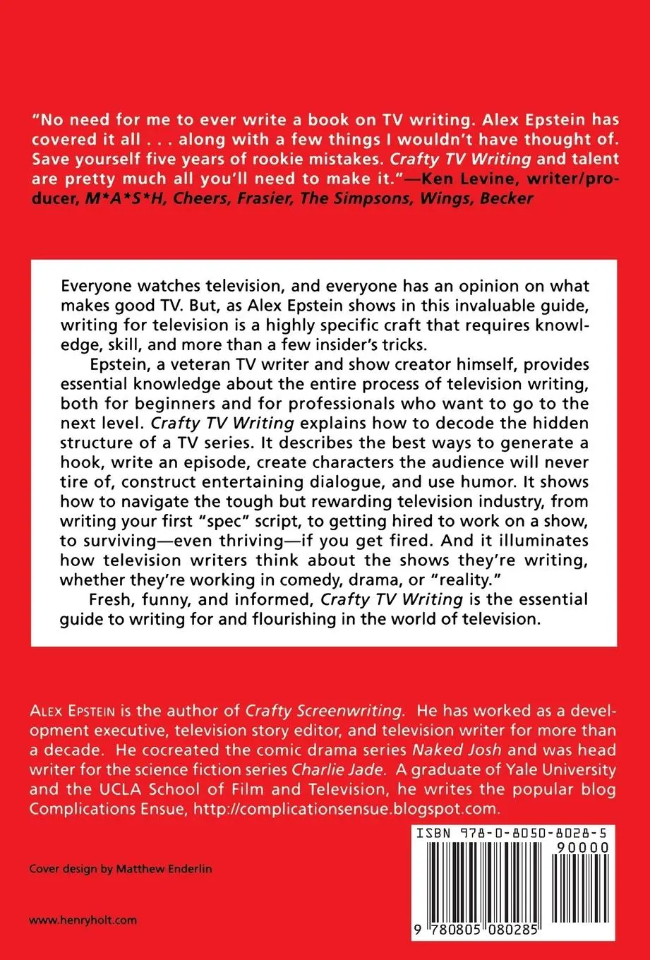 Rückseite: 9780805080285 | Crafty TV Writing | Alex Epstein | Taschenbuch | Englisch | 2006