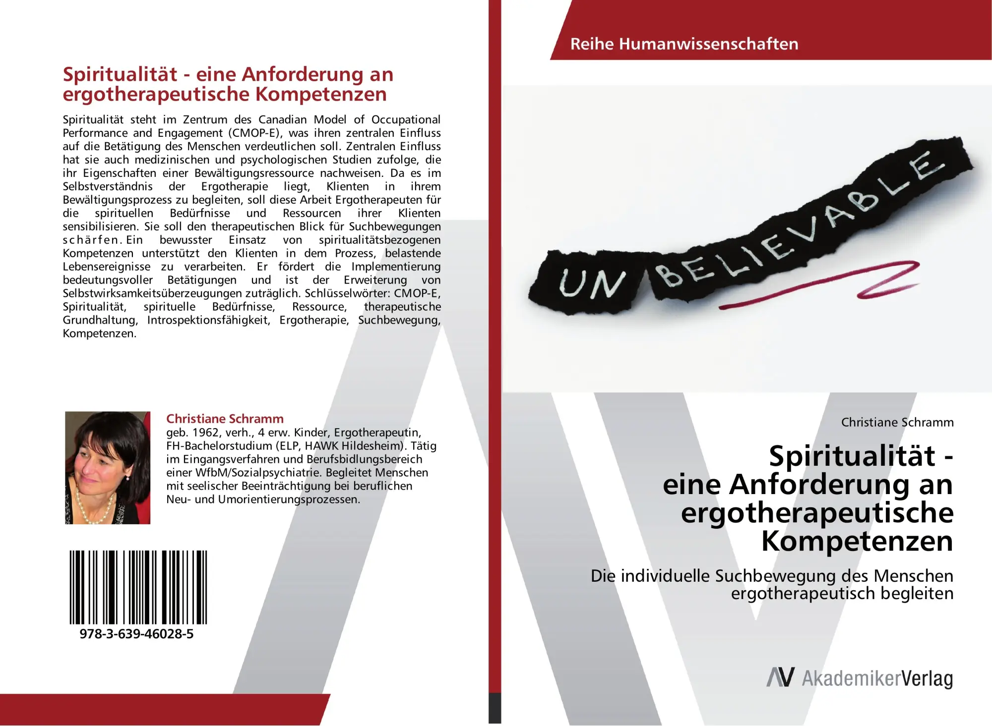 Cover: 9783639460285 | Spiritualität - eine Anforderung an ergotherapeutische Kompetenzen
