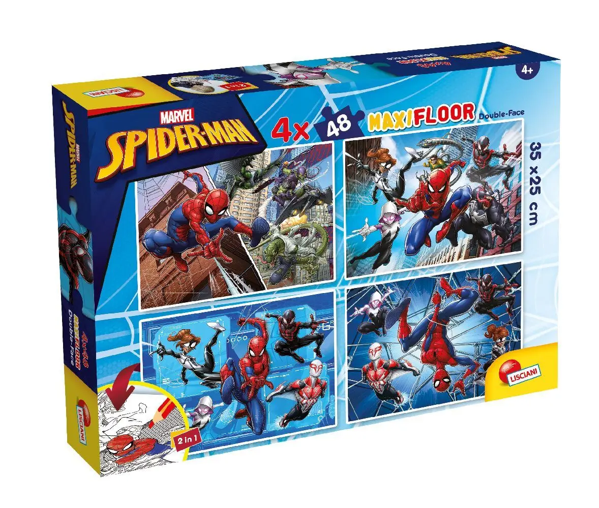 Cover: 8008324100385 | Marvel Puzzle Df Maxi Floor 4 X 48 Spiderman | Spiel | 100385 | 2023