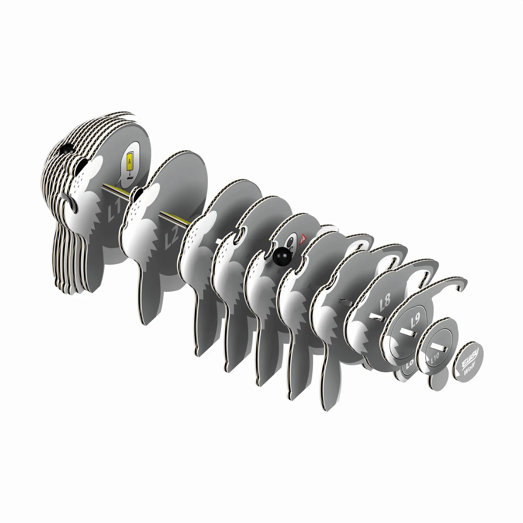 Bild: 9421035150385 | EUGY - 3D Bastelset Wolf | Eugy | Kit (Bastelset) | 650040 | Deutsch