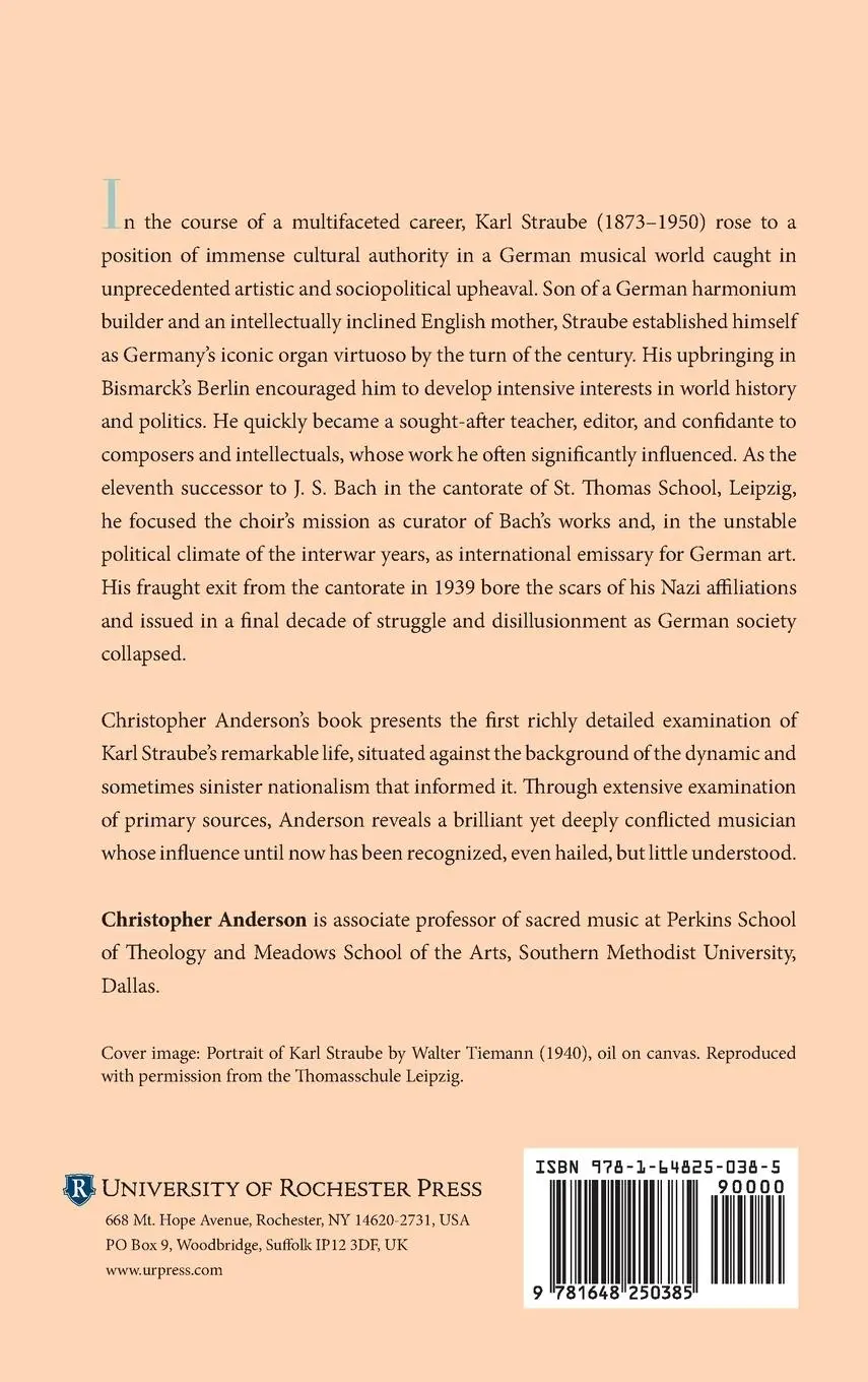 Rückseite: 9781648250385 | Karl Straube (1873-1950) | Christopher Anderson | Buch | Englisch
