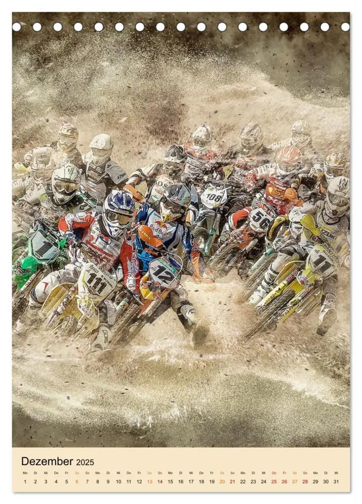 Bild: 9783435890385 | Motocross - Sport der Extreme (Tischkalender 2025 DIN A5 hoch),...