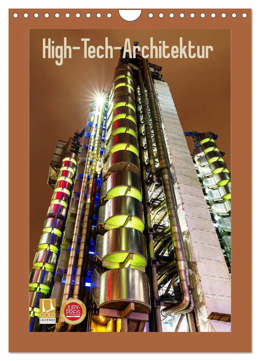 Cover: 9783516380385 | High-Tech-Architektur (Wandkalender 2026 DIN A4 hoch), CALVENDO...