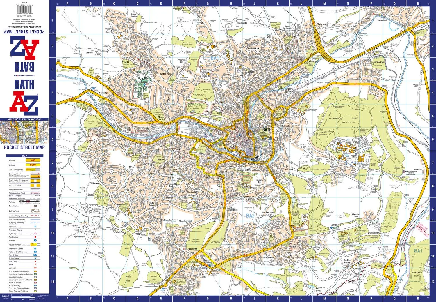 Bild: 9780008560485 | Bath A-Z Pocket Street Map | A-Z Maps | (Land-)Karte | Karte/Landkarte