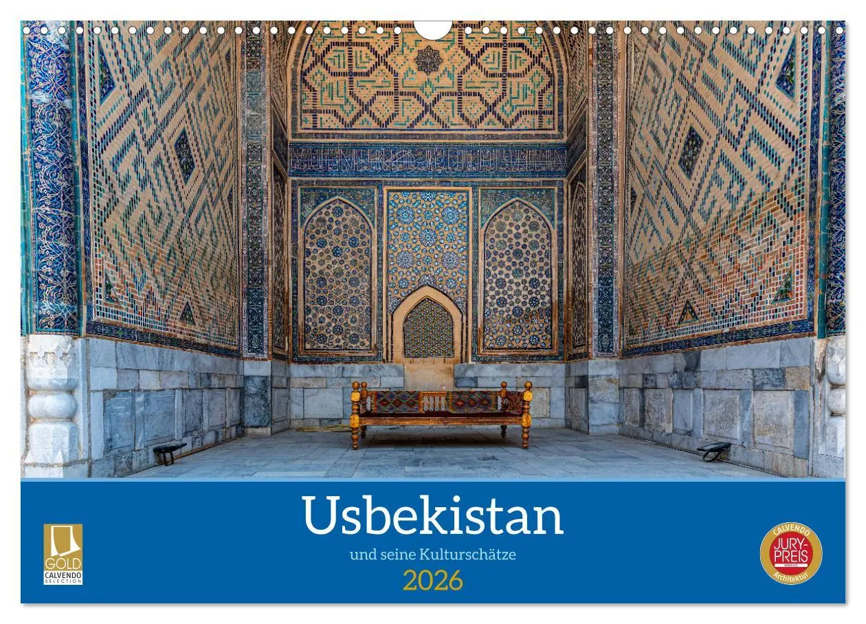 Cover: 9783457280485 | Usbekistan und seine Kulturschätze (Wandkalender 2026 DIN A3 quer),...