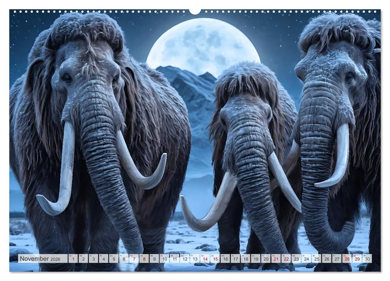 Bild: 9783457420485 | Im urzeitlichen Reich des Mammuts (Wandkalender 2026 DIN A2 quer),...