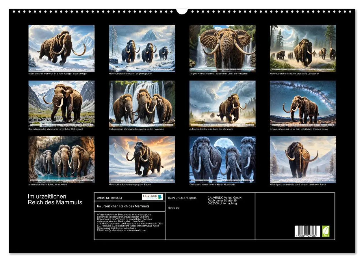 Bild: 9783457420485 | Im urzeitlichen Reich des Mammuts (Wandkalender 2026 DIN A2 quer),...