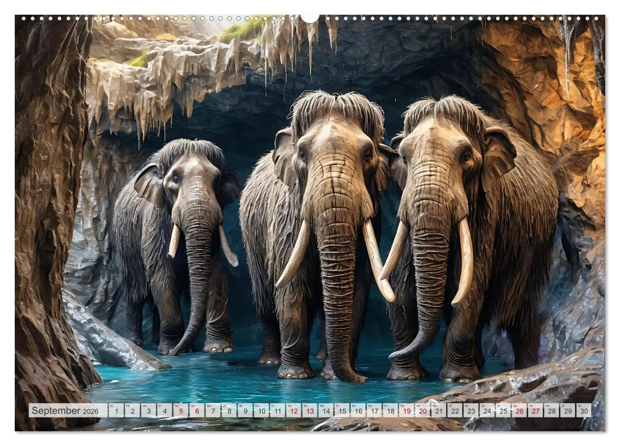 Bild: 9783457420485 | Im urzeitlichen Reich des Mammuts (Wandkalender 2026 DIN A2 quer),...