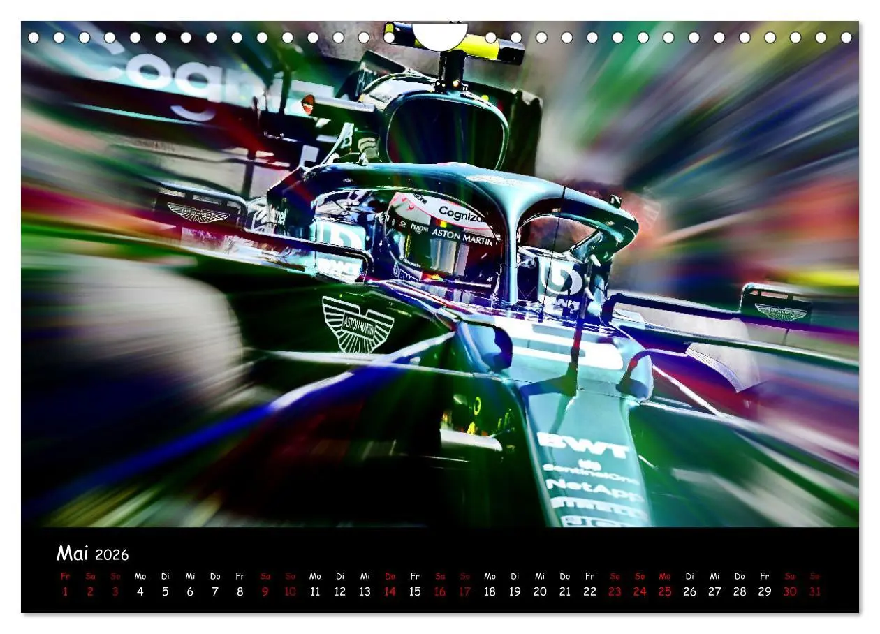 Bild: 9783457590485 | Formel 1 - Benzin im Blut (Wandkalender 2026 DIN A4 quer), CALVENDO...