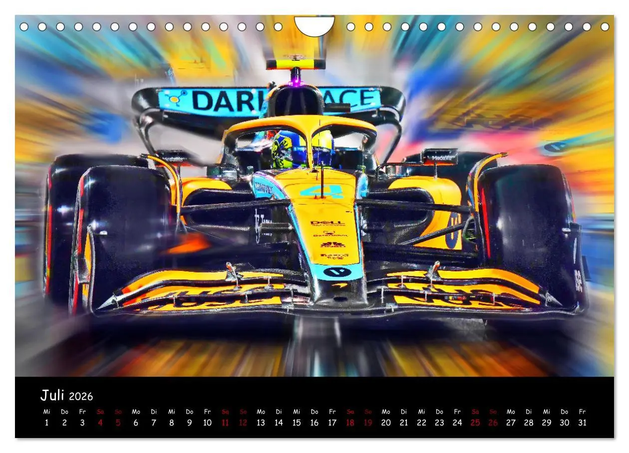 Bild: 9783457590485 | Formel 1 - Benzin im Blut (Wandkalender 2026 DIN A4 quer), CALVENDO...
