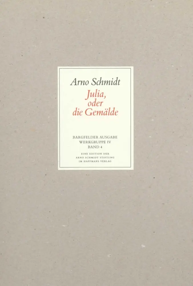 Cover: 9783518800485 | Julia oder die Gemälde | Arno Schmidt | Buch | 140 S. | Deutsch | 1992
