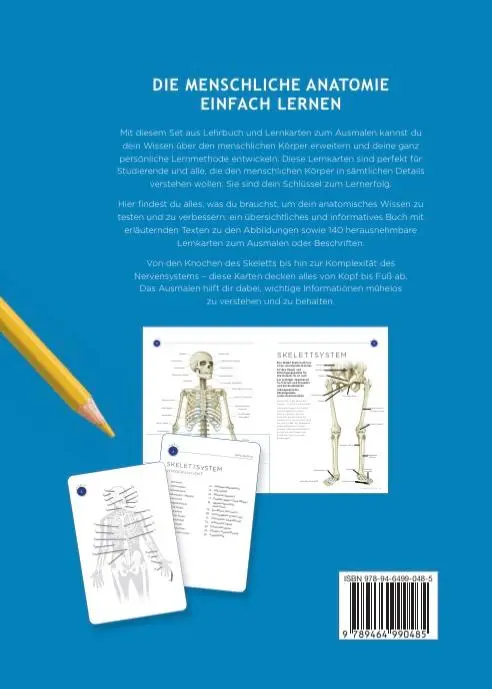 Rückseite: 9789464990485 | Anatomie - Anleitung und Malkarten zum Selbststudium | Gary Sacks