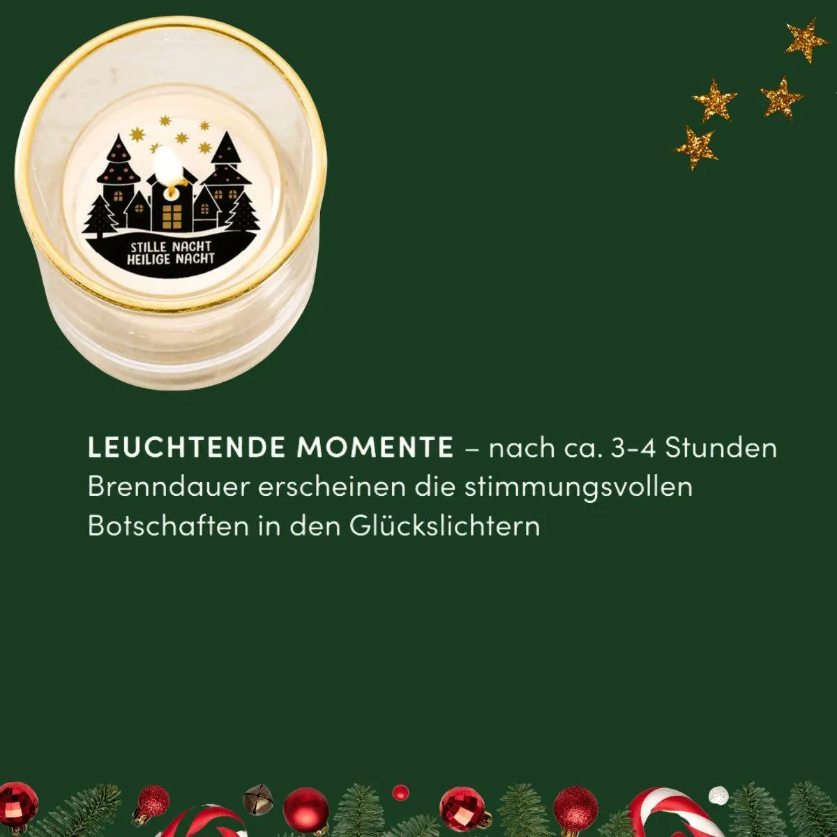 Bild: 4007742170585 | Adventskalender Glückslichter | 24 Teelicht Botschaften | Frechverlag