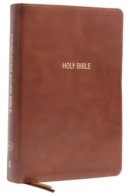 Cover: 9780785260585 | Kjv, Foundation Study Bible, Large Print, Leathersoft, Brown, Red...