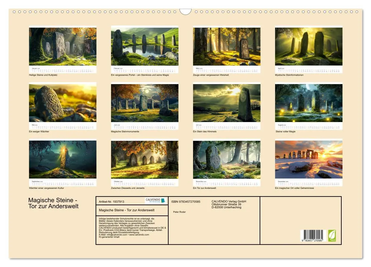 Bild: 9783457270585 | Magische Steine - Tor zur Anderswelt (Wandkalender 2026 DIN A2...