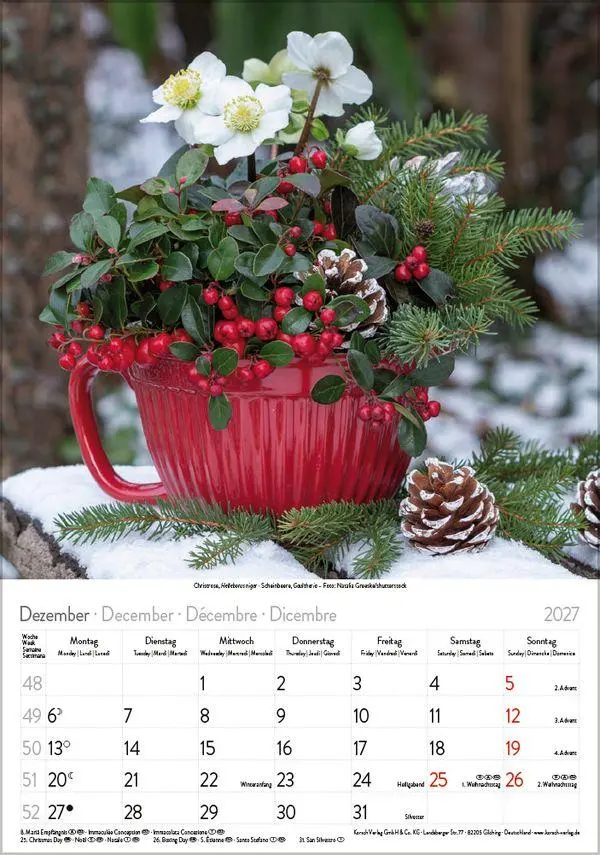 Bild: 9783819300585 | Blütenzauber 2027 | Verlag Korsch | Kalender | Spiralbindung | 13 S.
