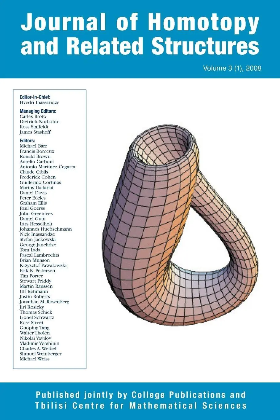 Cover: 9780954300685 | Journal of Homotopy and Related Structures 3(1) | Hvedri Inassaridze