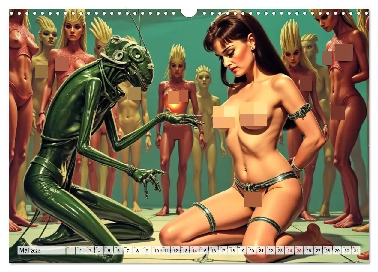 Bild: 9783516660685 | Retro Space Girls - Spicy Galactic Fantasies (Wandkalender 2026 DIN...