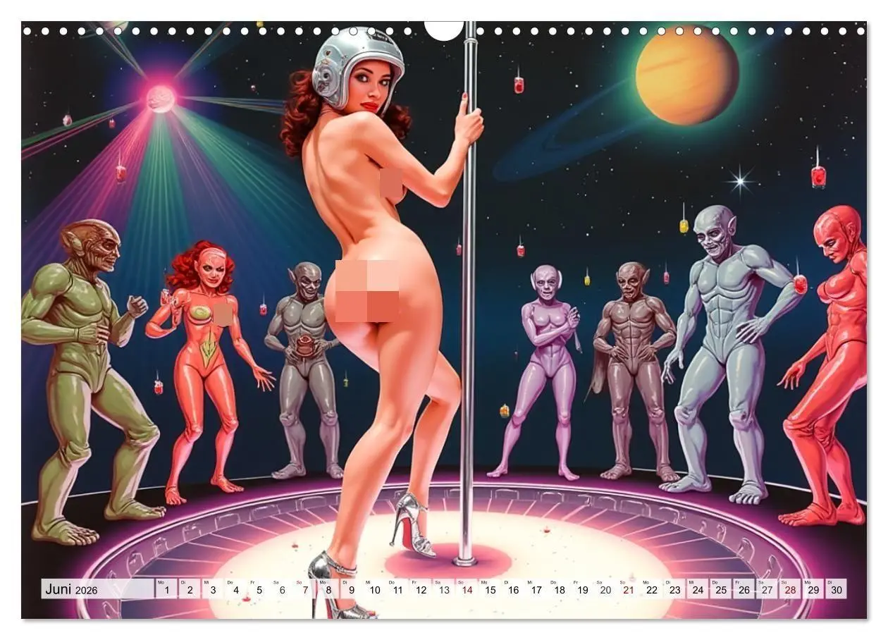 Bild: 9783516660685 | Retro Space Girls - Spicy Galactic Fantasies (Wandkalender 2026 DIN...