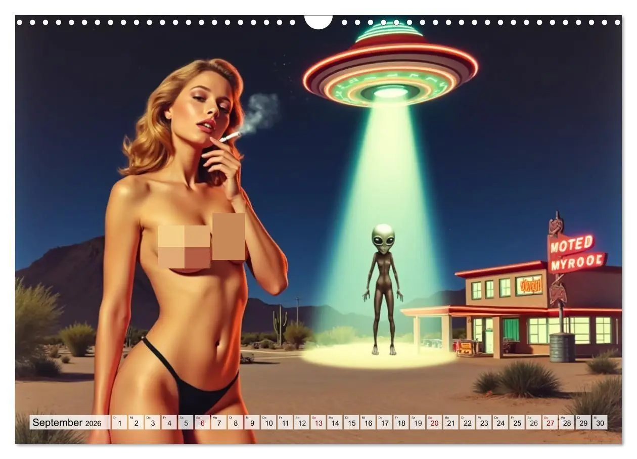 Bild: 9783516660685 | Retro Space Girls - Spicy Galactic Fantasies (Wandkalender 2026 DIN...