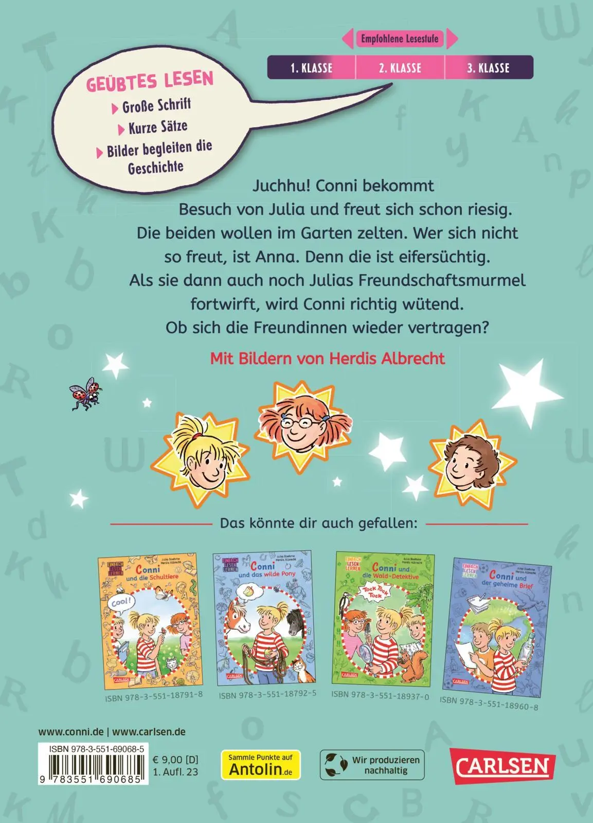 Rückseite: 9783551690685 | Lesen lernen mit Conni: Conni und die Freundschaftssterne | Boehme