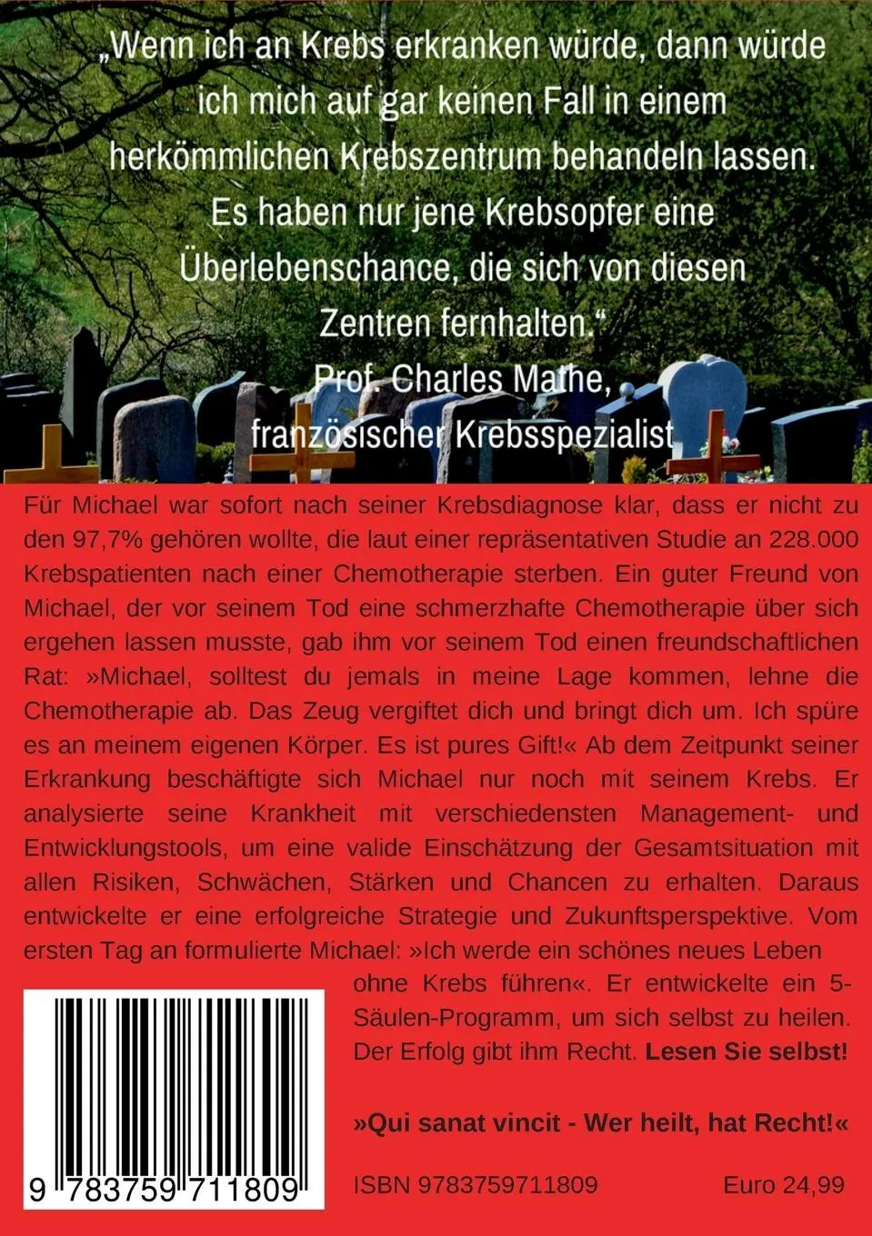 Rückseite: 9783749480685 | Ich besiegte meinen Krebs. Sie können das auch! | Inas Mariam Al Naqib