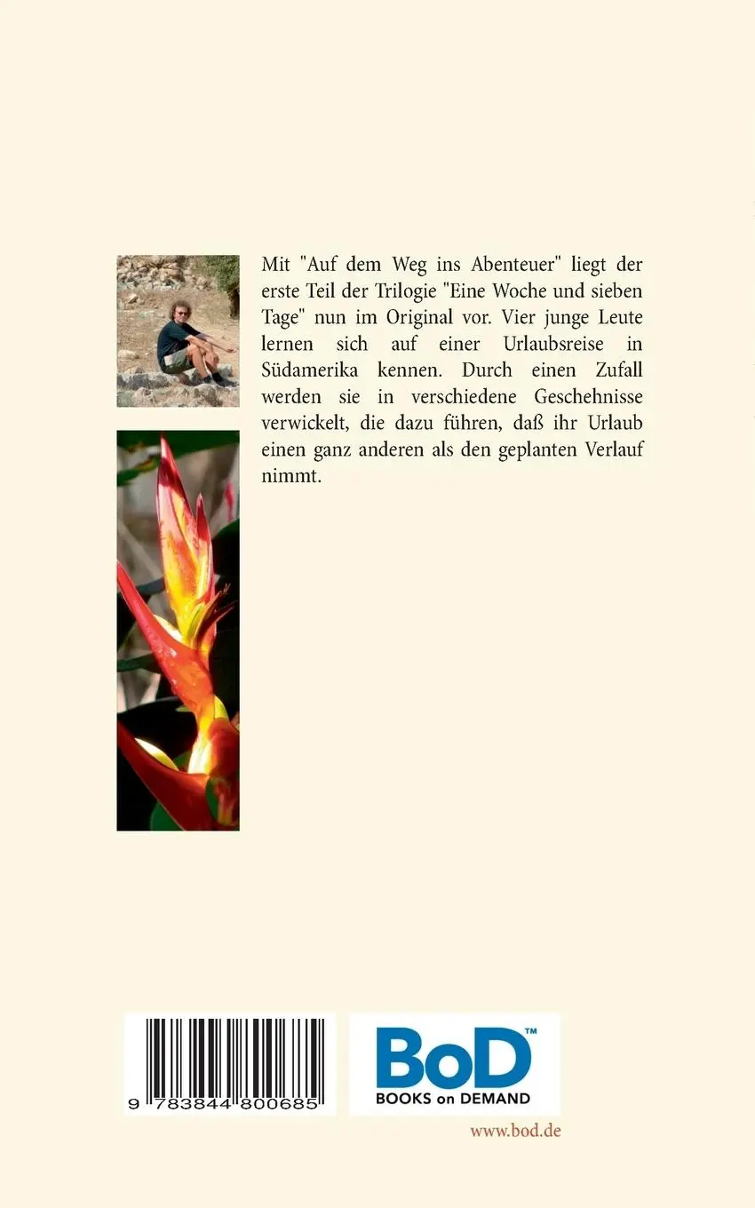 Rückseite: 9783844800685 | Eine Woche und sieben Tage - Auf dem Weg ins Abenteuer | Sparfeld
