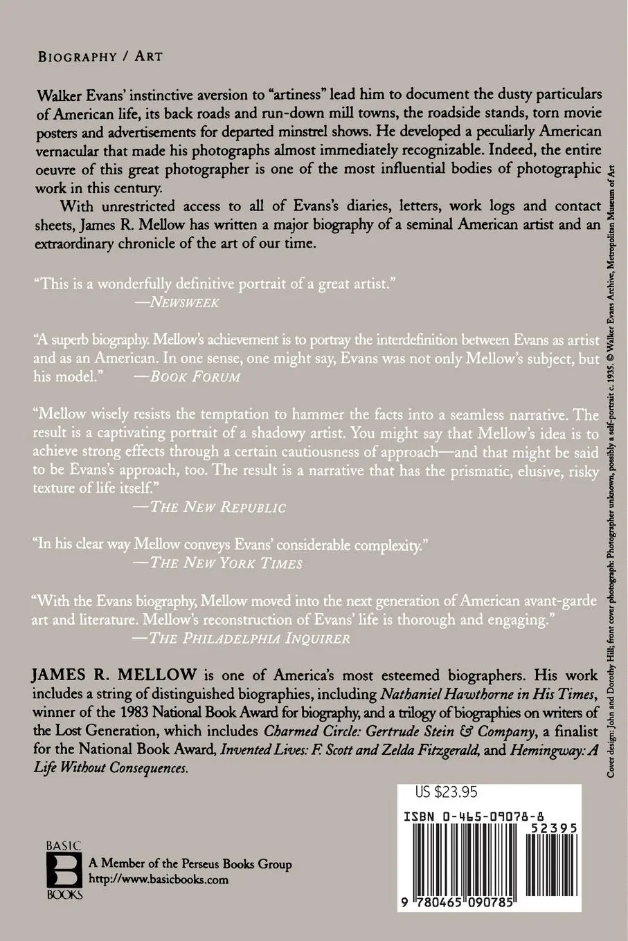 Rückseite: 9780465090785 | Walker Evans | James Mellow | Taschenbuch | Kartoniert / Broschiert